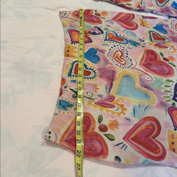 Colorful Heart Pattern Crew Sweater - Picture 6 of 10